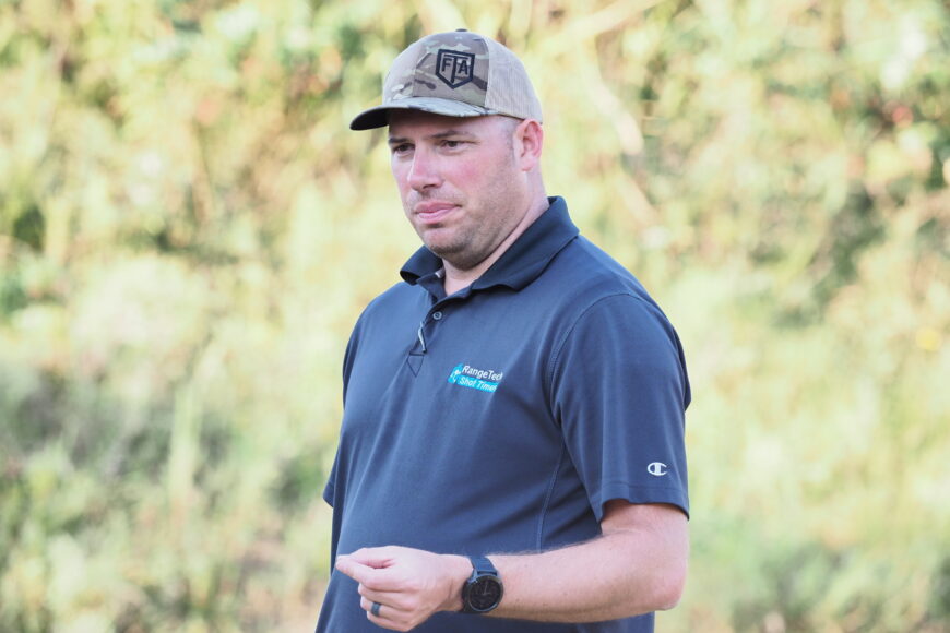 Riley Bowman Teaching a Seminar Outdoors